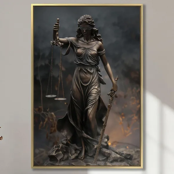 Lady Justice Themis Judicial Symbol Art Print