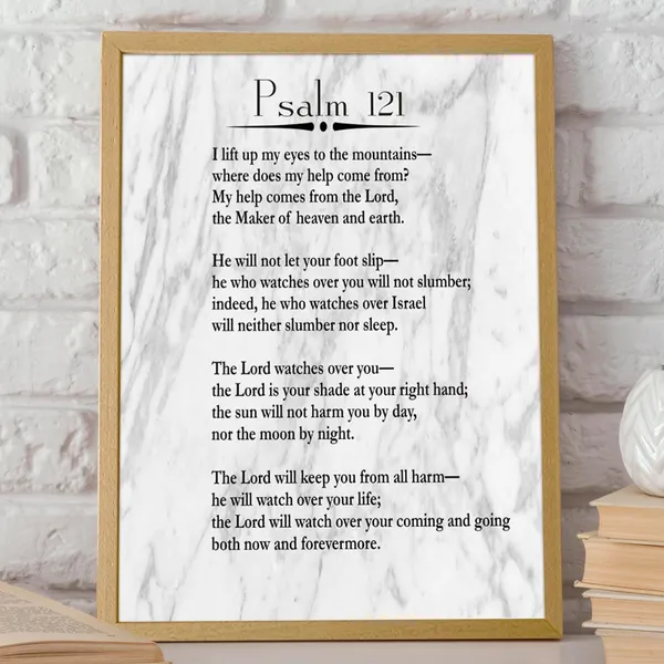 Psalm 121 Print, Inspiring Bible Quote