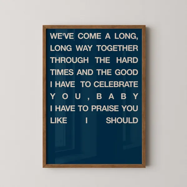 Praise You Indie Music Poster, Britpop Room Decor