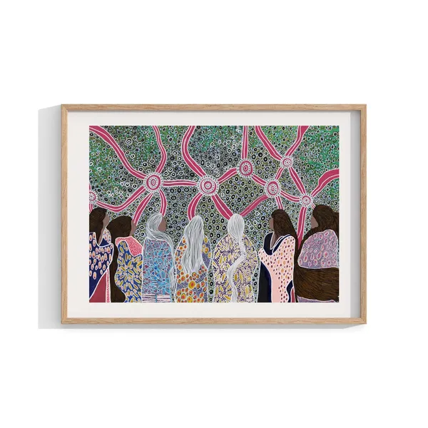 Aboriginal Contemporary Art Print, Christmas Decor