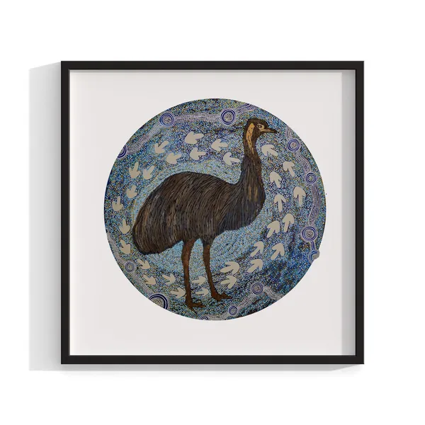 Aboriginal Emu Bird, Indigenous Australian Art Print