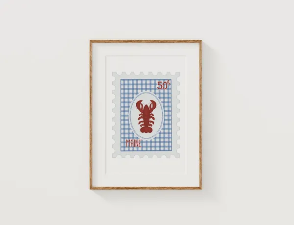 Maine Lobster Artwork, Coastal Maine Art Print
