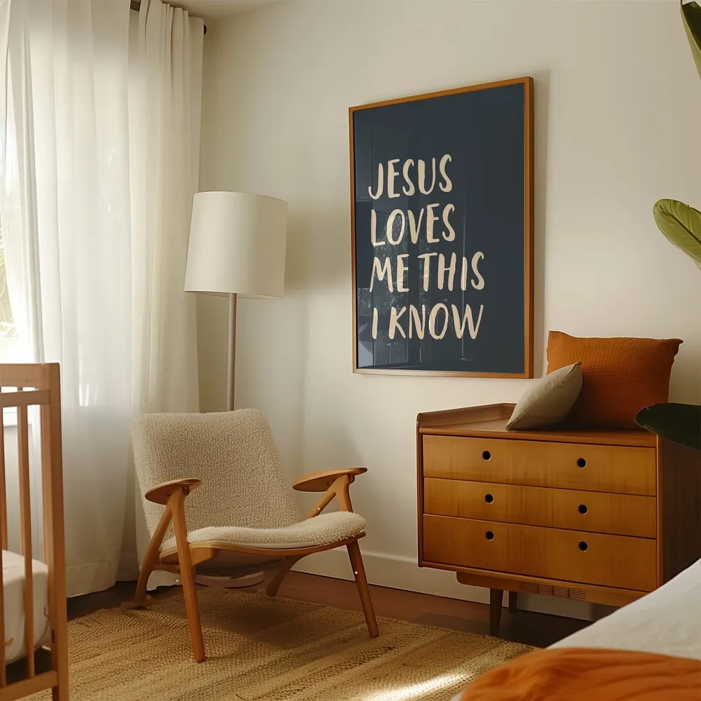 Jesus Loves Me This I Know, Nursery Decor Print - Image 2