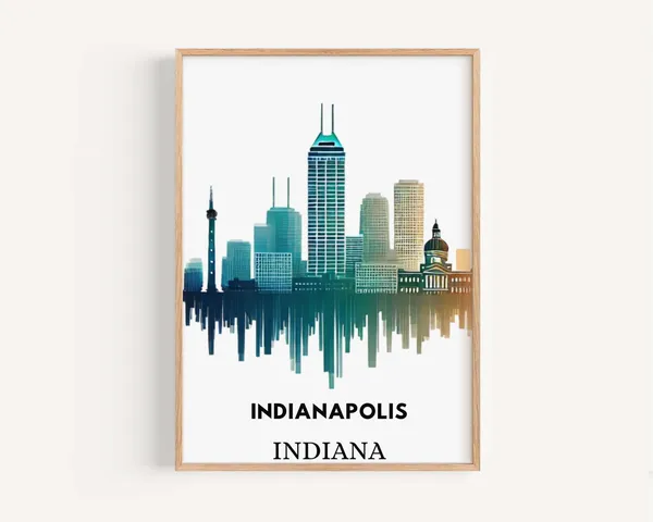 Indiana Indianapolis Travel Poster, Home Decor