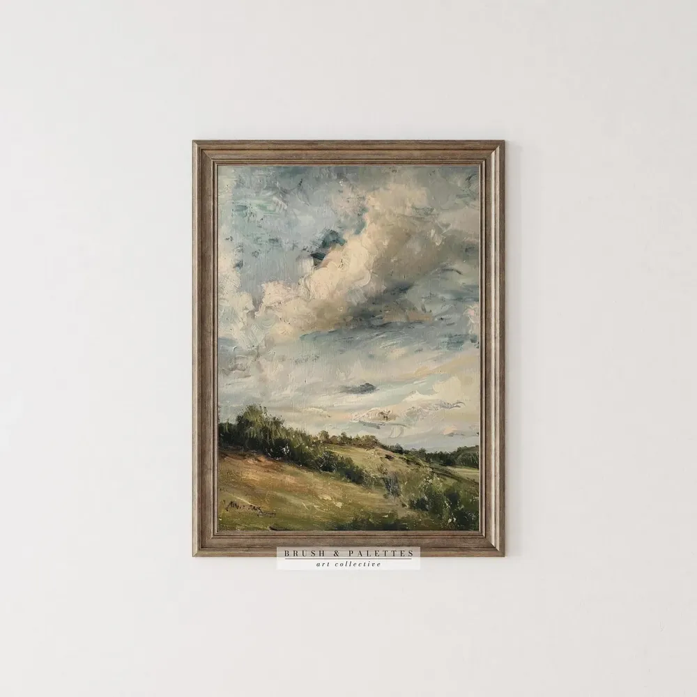 Pastoral Landscape Art Print, Rustic Farmhouse Decor - Image 3