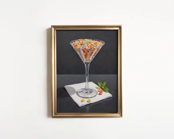 Fruit Circles in a Glass, Quirky Kitchen Art Print