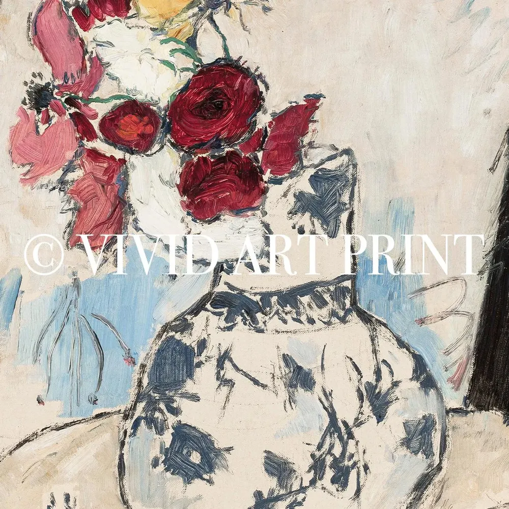 Abstract Flower Still Life, Vintage Floral Art Print - Image 4