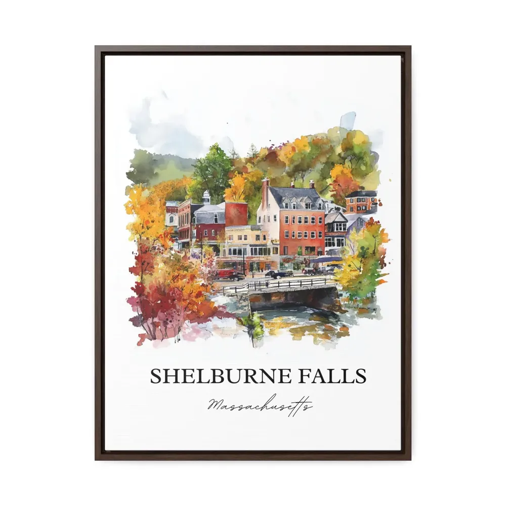 Shelburne Falls Travel Poster, Franklin County Watercolor - Image 2