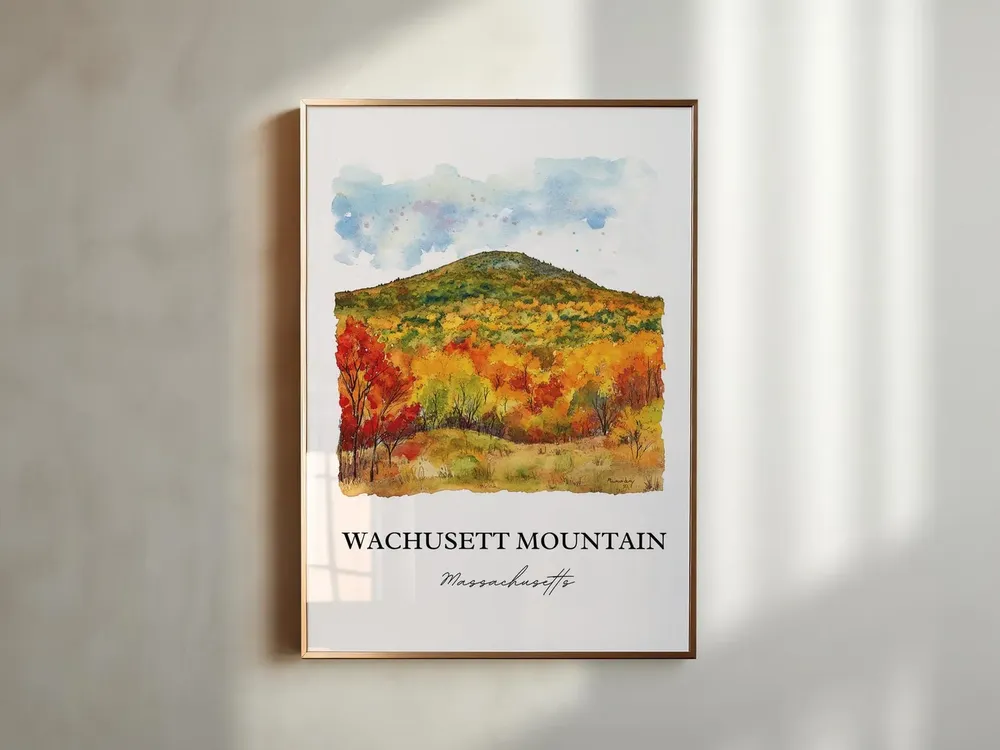 Wachusett Mountain Travel Poster, Westminster MA - Image 5