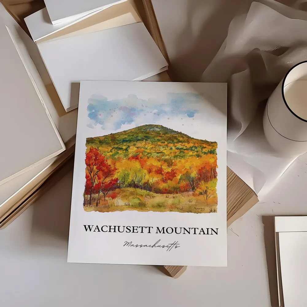Wachusett Mountain Travel Poster, Westminster MA - Image 4