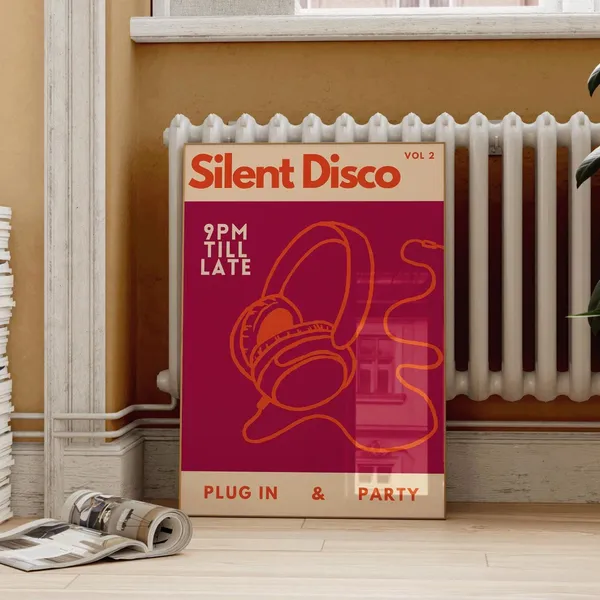 Silent Disco - Retro Music Art