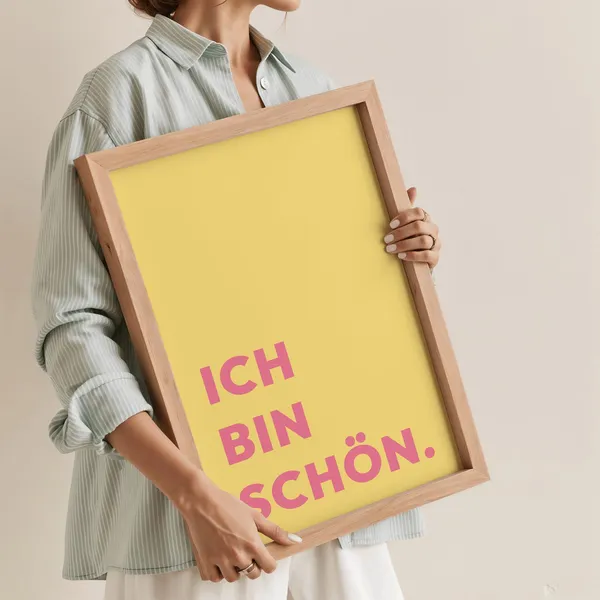 Self Love Poster in German, Typography Art Print
