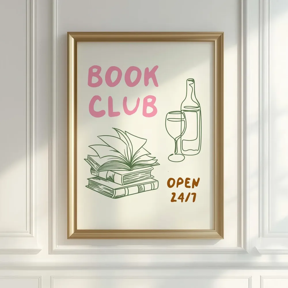 Book Club Print, Book Lover Poster - Image 4