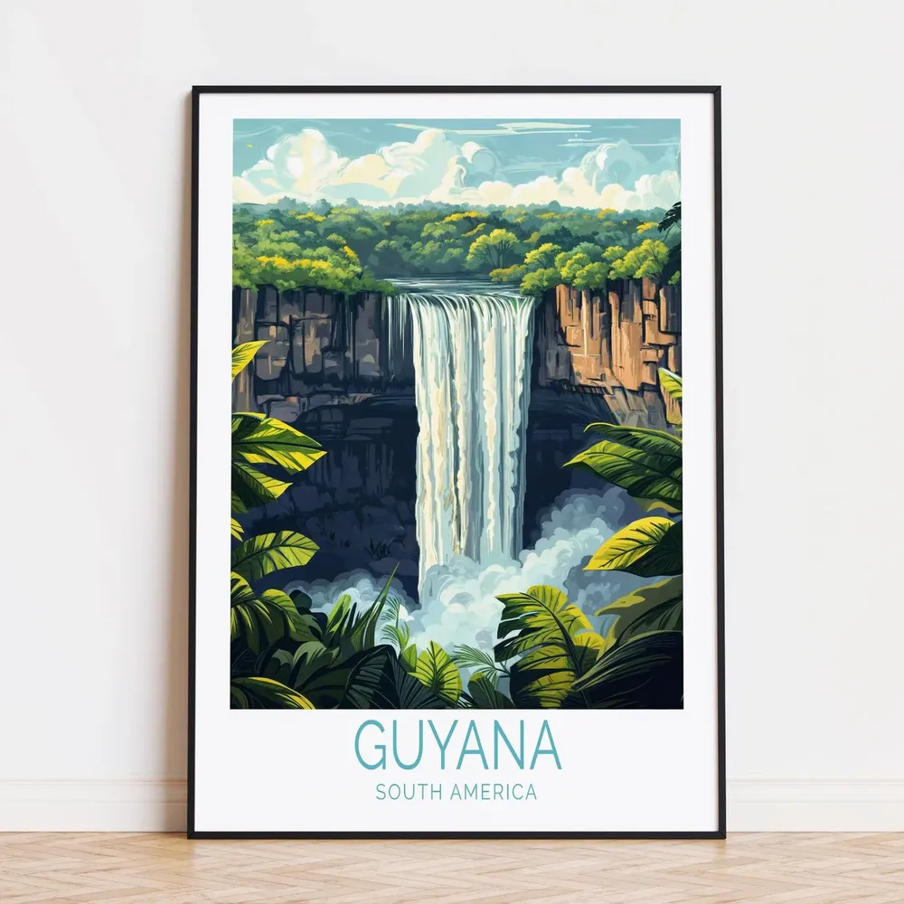 Guyana South America Home Decor Travel Poster