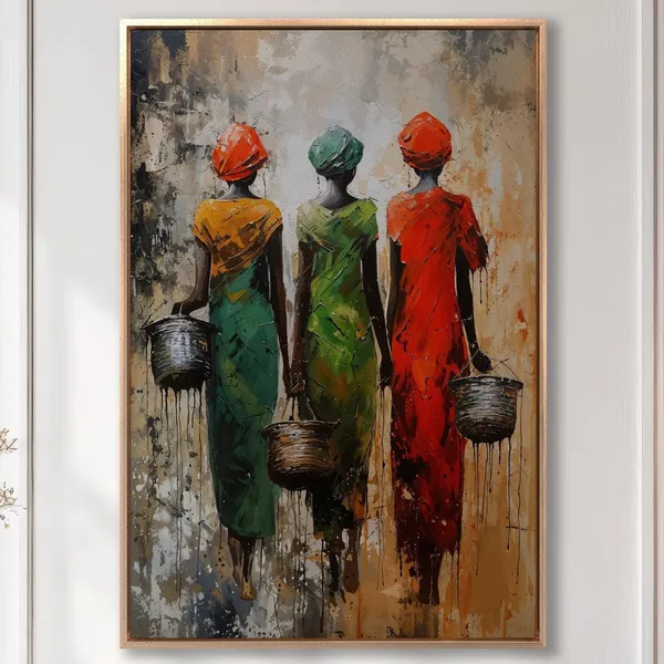 African Woman Abstract Masai Art Print, African Culture