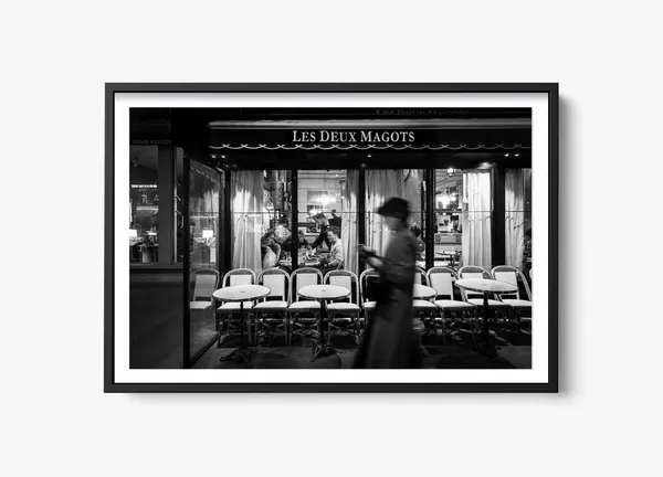 Paris Cafe Print, Les Deux Magots Wall Art