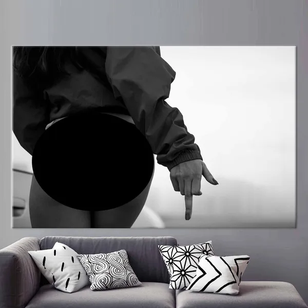 Sensual Girl Photo Artwork, Mature Wall Art Print