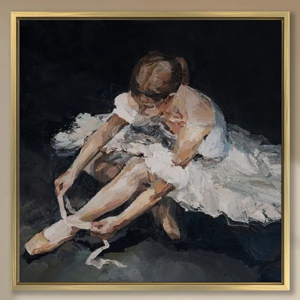 Impressionist Ballet Dancer Oil Painting Print