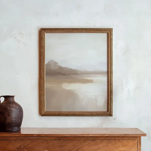 Minimalist Neutral Landscape Art Print, Modern Abstract