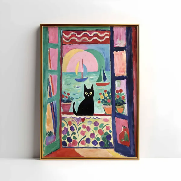Henri Matisse Cat Print, Decorative Poster