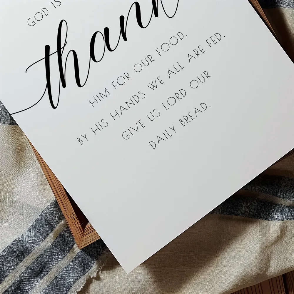 God Is Great, God Is Good Christian Kitchen Art Print - Image 2