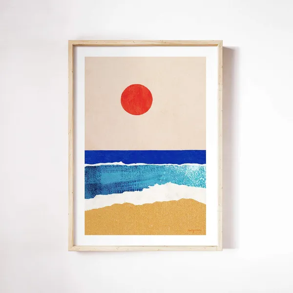 Ocean Sunrise by Henry Rivers, Beach Sunrise Poster