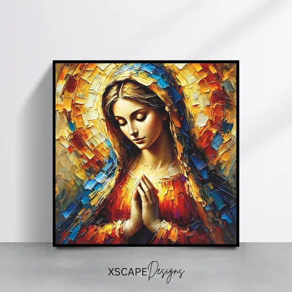 Virgin Mary Catholic Home Decor Wall Art Print