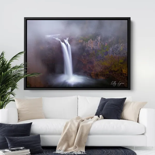 Snoqualmie Falls Sunrise Seattle Washington, Travel Poster