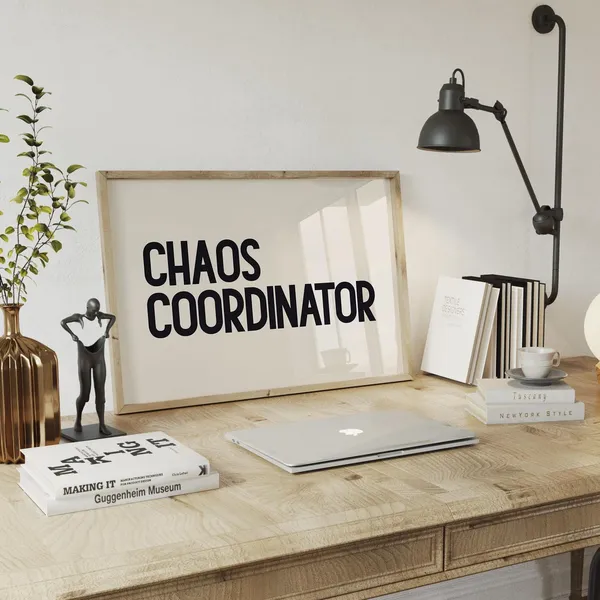 Chaos Coordinator Funny Office Minimalist Art Print