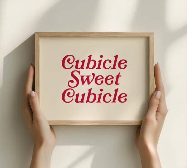 Cubicle Sweet Cubicle Retro Office Art Print