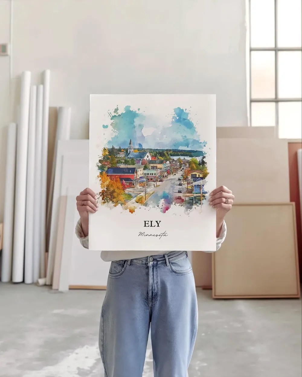 Ely, MN Travel Poster, Minnesota Watercolor Art Print - Image 4