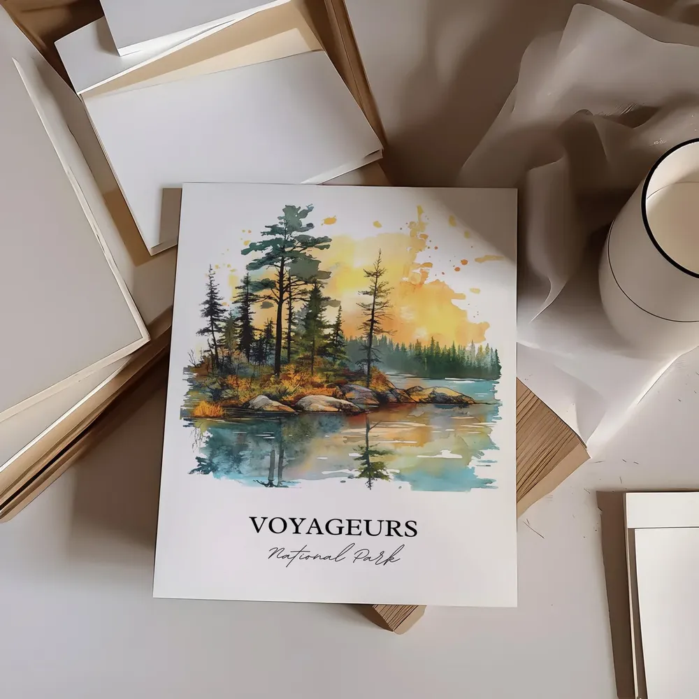 Voyageurs National Park Travel Poster, Minnesota - Image 5