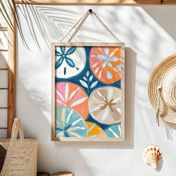 Sand Dollar Pastel Coastal Art Print