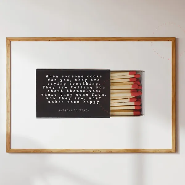 Anthony Bourdain Matchbox Kitchen Wall Art Print