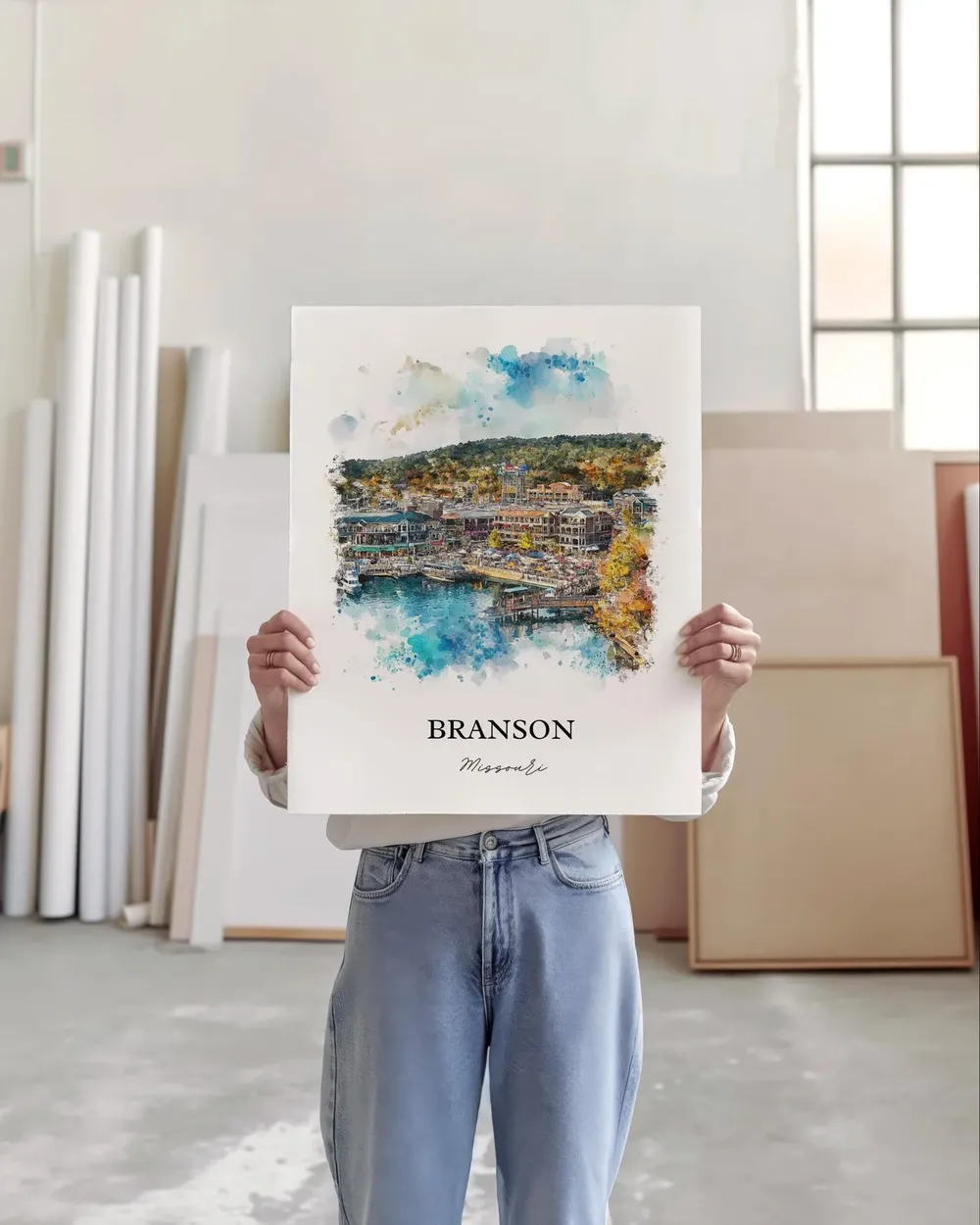 Branson, Missouri Ozarks Watercolor Travel Poster - Image 2