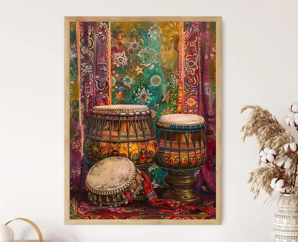 Tabla Set Traditional Indian Instrument Art Print