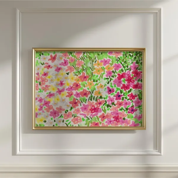 Colorful Floral Ditsy Flower Art Print