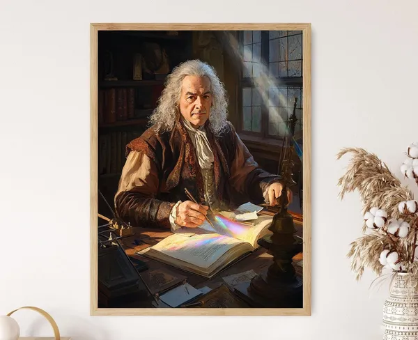 Isaac Newton Portrait, Classical Scientist Art Print