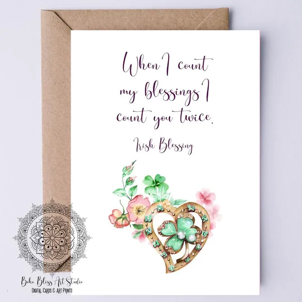 Irish Blessing Friendship Quote, Ireland Poster Print