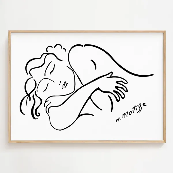 Matisse Woman Sketch Print, Minimalist Art Print