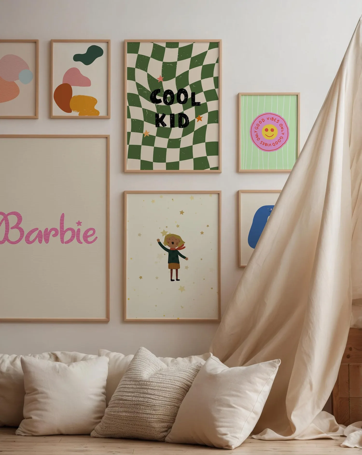 Modern Kids Wall Art Prints, Nursery Decor Bundle