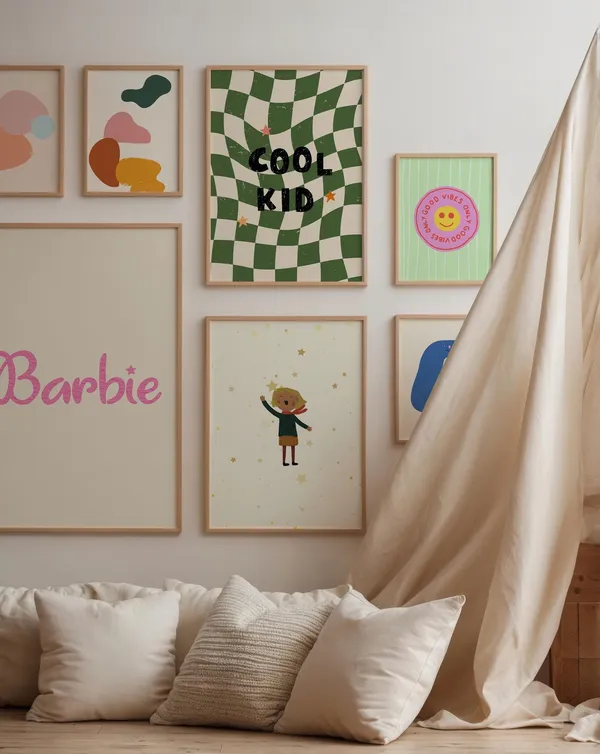 Modern Kids Wall Art Prints, Nursery Decor Bundle