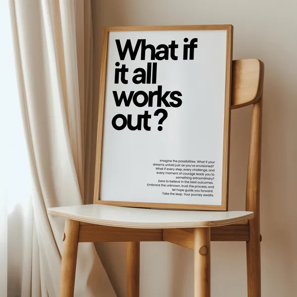 What If It All Works Out Black White Typography