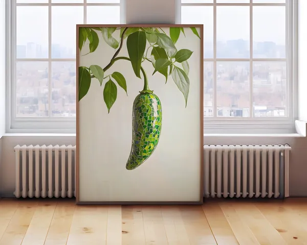 Retro Jalapeño Disco Ball Kitchen Art Print, Funky