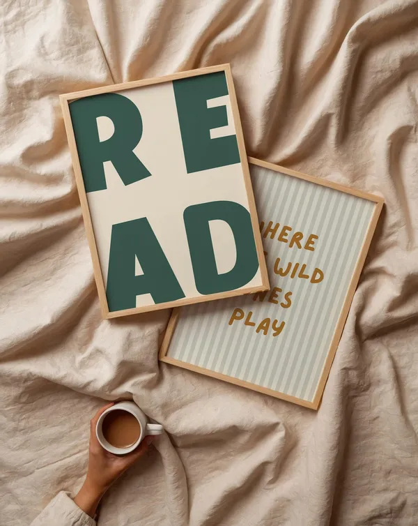 Read Typography Print, Bold Kids Room Wall Art