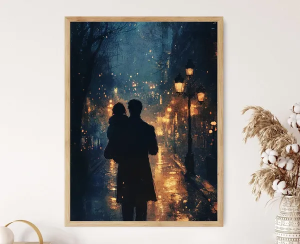 Jean Valjean and Cosette, Les Misérables Art Print