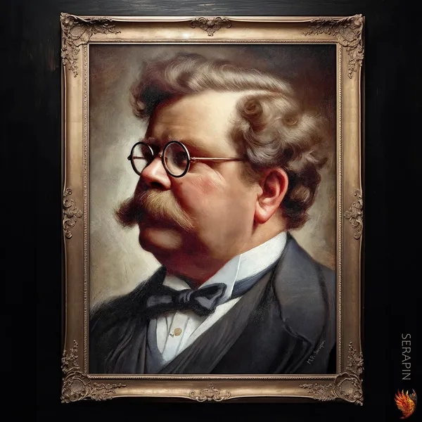 G. K. Chesterton Portrait, Catholic Art Print
