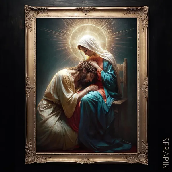 Pieta: Virgin Mary and Jesus Catholic Art Print