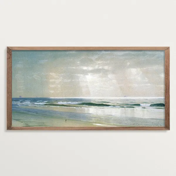 Coastal Panoramic Beach Decor Wall Art Print