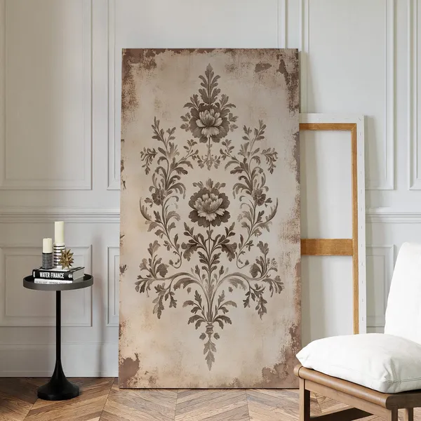 Vintage Botanical Floral Pattern, French Country Poster